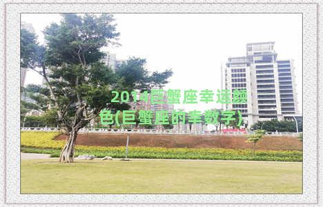 2014巨蟹座幸运颜色(巨蟹座的幸数字)