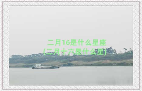 二月16是什么星座(二月十六是什么星)