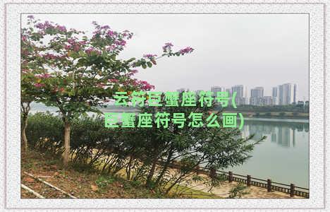 云符巨蟹座符号(巨蟹座符号怎么画)