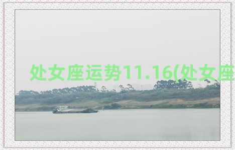 处女座运势11.16(处女座运势11)