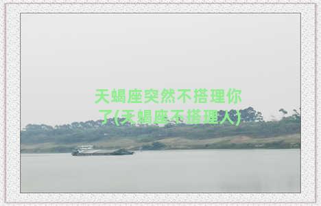 天蝎座突然不搭理你了(天蝎座不搭理人)