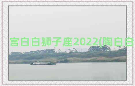 宫白白狮子座2022(陶白白狮子座女)