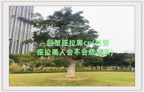 巨蟹座拉黑cp(巨蟹座拉黑人会不会放出来)