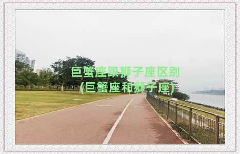 巨蟹座跟狮子座区别(巨蟹座和狮子座)