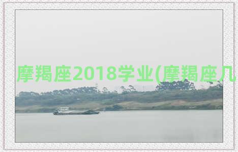 摩羯座2018学业(摩羯座几岁是学渣)