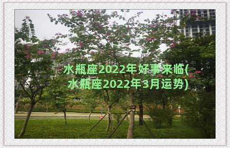 水瓶座2022年好事来临(水瓶座2022年3月运势)