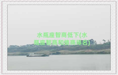 水瓶座智商低下(水瓶座智商和情商排名)