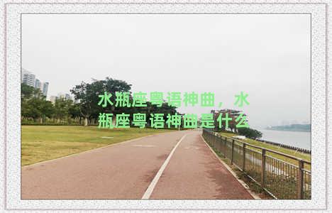 水瓶座粤语神曲，水瓶座粤语神曲是什么