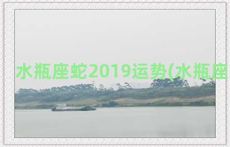 水瓶座蛇2019运势(水瓶座蛇男性格)